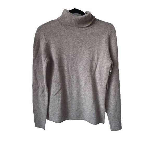 New Magaschoni Cashmere Turtleneck Sweater In Pebble Heather  Size Small - Picture 2 of 5